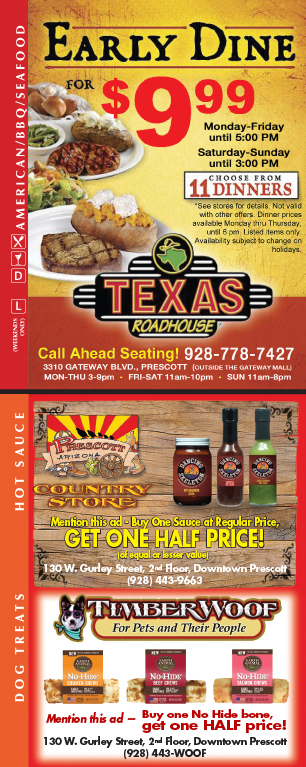 Texas Roadhouse and Prescott Country Store and TimberWoof